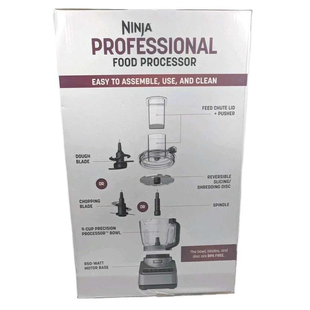 Ninja BN600 Professional Food Processor 850W 9-Cup Auto-iQ New in Box - Picture 2 of 7